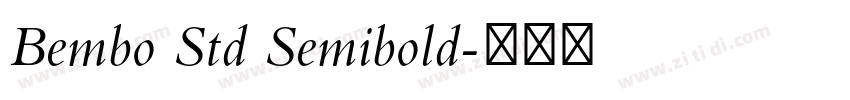 Bembo Std Semibold字体转换